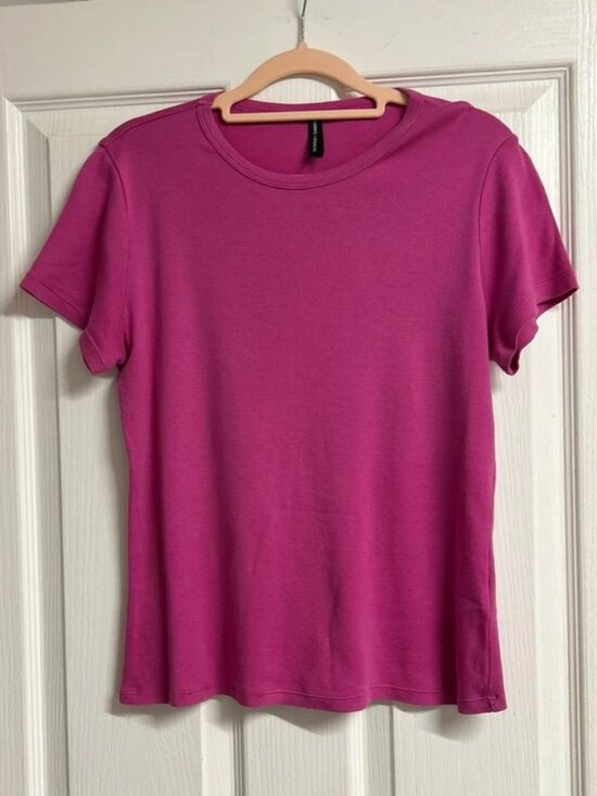 Tops - Marks & Spencer Raspberry Pink Short Sleeve Crew Neck T-Shirt